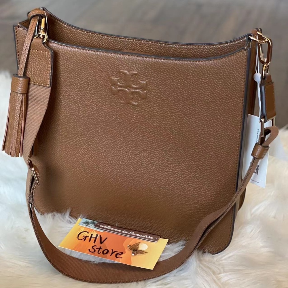 Tory Burch Thea Tassel Web Larger Crossbody Shoulder Bag